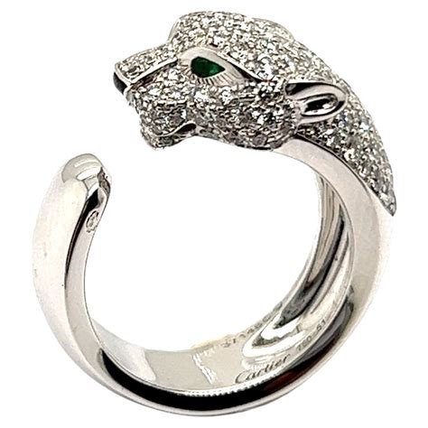 cartier tiger ring|cartier panthere ring white gold.